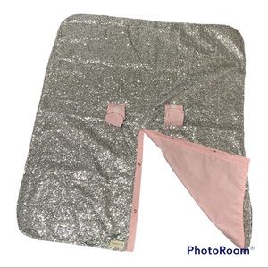 Silver sparkle car seat canopy / carseat cover / nursing cover